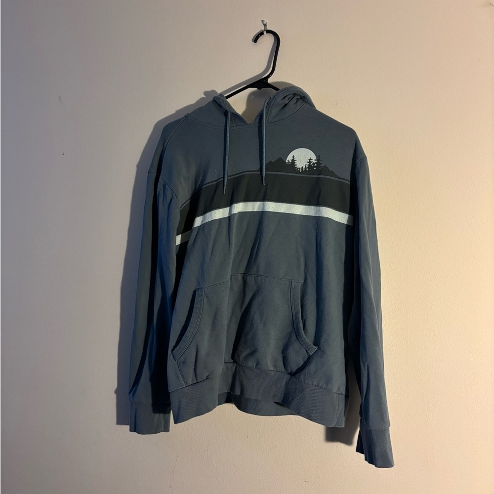 Sonoma Blue Hoodie with Nature Graphic